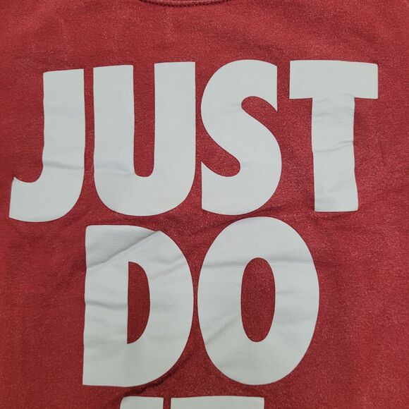 NIKE Swoosh Shirt Medium 20x25 Red Spellout Just-Do-it - Picture 9 of 12